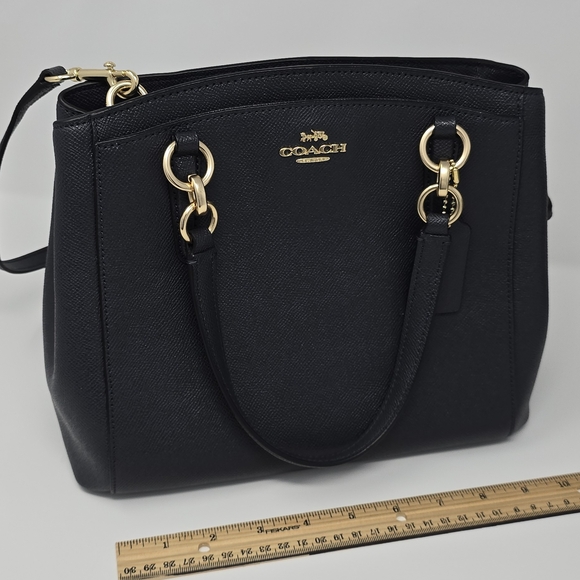 Coach Black Leather Tote Bag - Picture 2 of 9